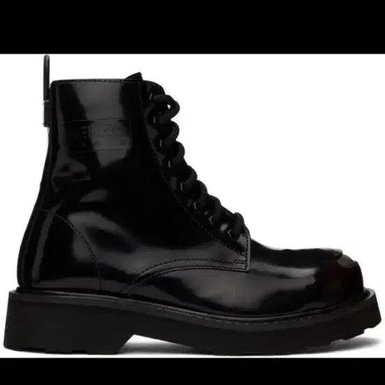 [BUNJANG] KENZO Leather Lace-Up Boots / KENZO 켄조 블랙 레더 레이스업 부츠 44