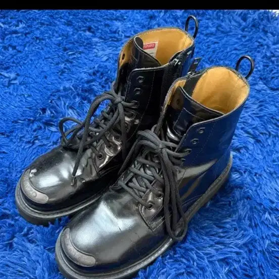 [BUNJANG] KENZO Leather Lace-Up Boots / KENZO 켄조 블랙 레더 레이스업 부츠 44
