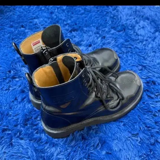 [BUNJANG] KENZO Leather Lace-Up Boots / KENZO 켄조 블랙 레더 레이스업 부츠 44