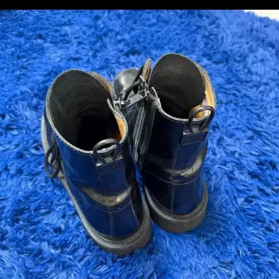 [BUNJANG] KENZO Leather Lace-Up Boots / KENZO 켄조 블랙 레더 레이스업 부츠 44