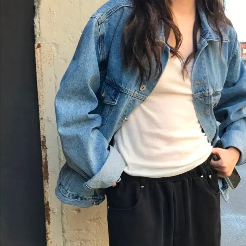 [BUNJANG] Bergamot Loose Fit Denim Jacket / 베르가못 루즈핏 데님 청자켓