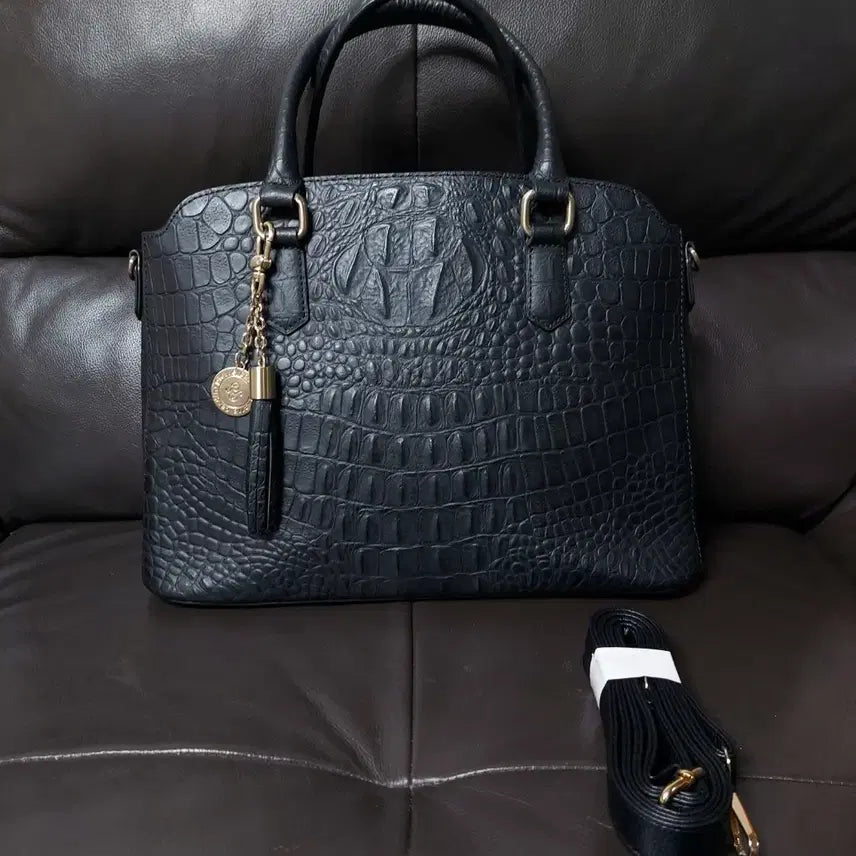 [BUNJANG] Pierre Cardin Crocodile Pattern Tote Bag / 피에르가르뎅 악어 패턴 토트백