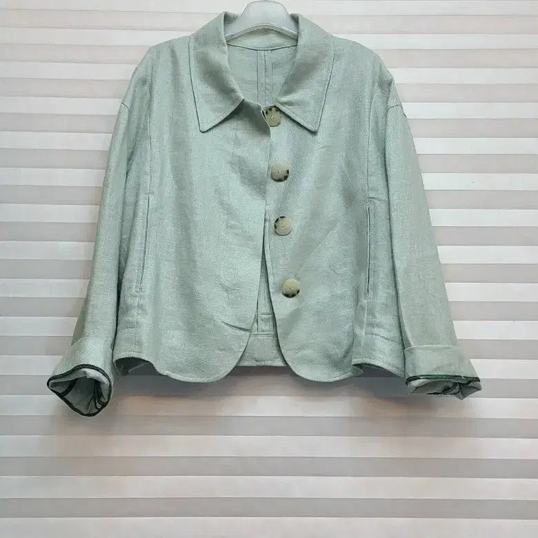 [SOLD OUT] 민트색 린넨 숏자켓