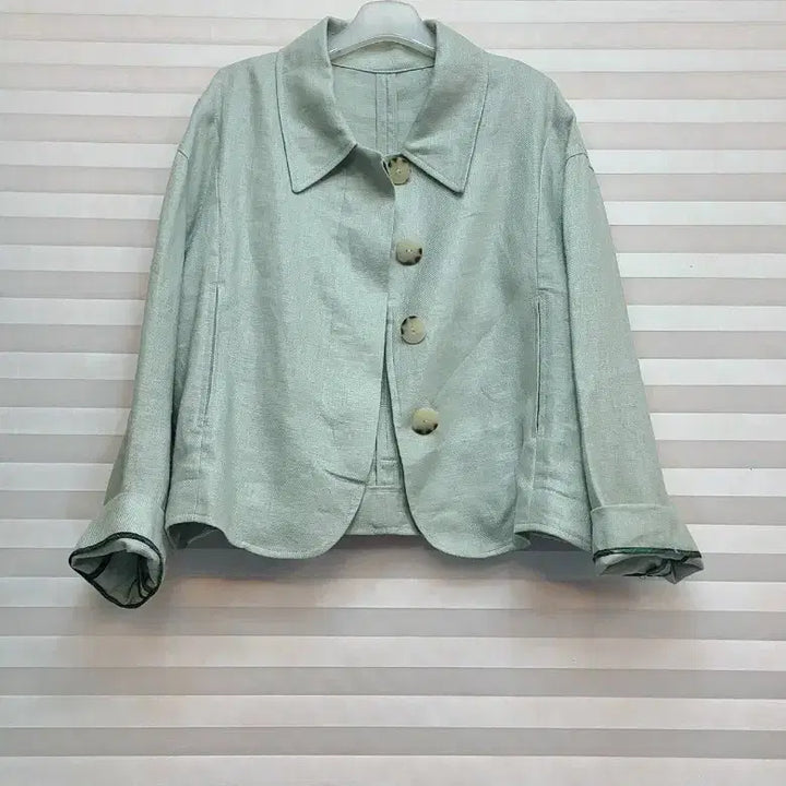[SOLD OUT] 민트색 린넨 숏자켓