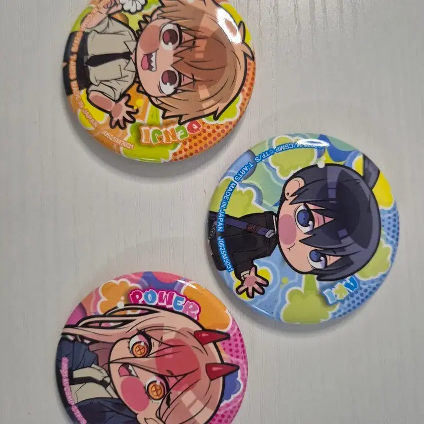 [BUNJANG] Chainsaw Man Denji, Power, Aki, Deformation Can Badge Set / [새상품] 체인소맨 데포르메 캔뱃 파워 아키 덴지