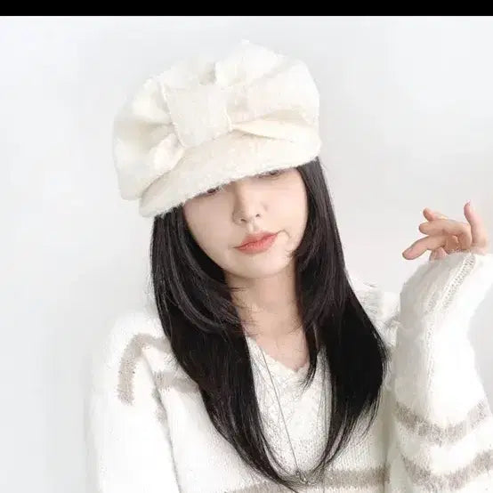 [BUNJANG] Awesome Needs Ribbon Beret Cap / 리본모자 베레모 빵모자 헌팅캡 갸루 캡 어썸니즈 모자 비니
