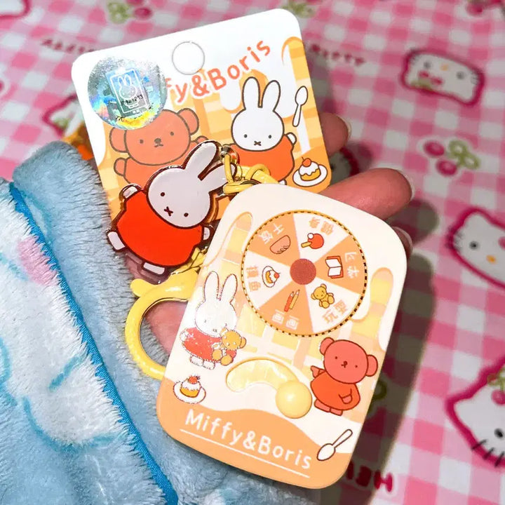 [BUNJANG] Miffy Rotating Roller LED Keychain / 희귀템 미피 회전 롤러 키링 LED