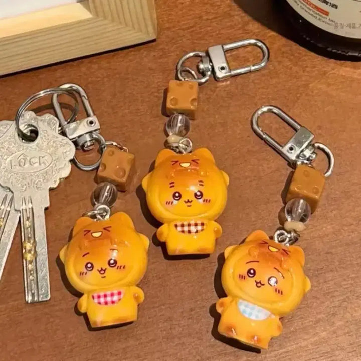 [BUNJANG] Monzaku Chiiki and Friends Keychain Set (3 Types) / 먼작귀 치이키와 키링 3종 나가노 담곰이 농담곰