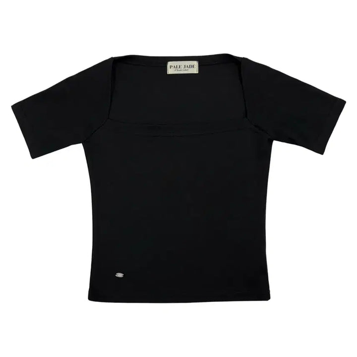 [BUNJANG] Pale Jade Deep Square Neck Short Sleeve T-shirt / 오늘만)페일제이드 딥스퀘어넥 반팔티