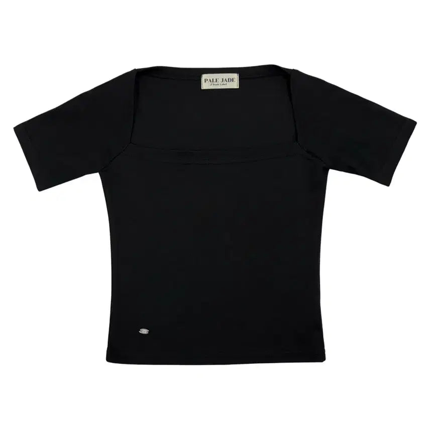 [BUNJANG] Pale Jade Deep Square Neck Short Sleeve T-shirt / 오늘만)페일제이드 딥스퀘어넥 반팔티
