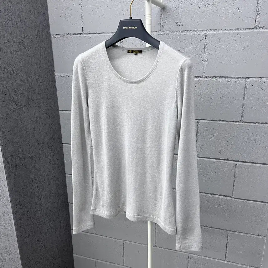 [BUNJANG] Loro Piana Cashmere U-Neck Long Sleeve Knit (Size 42) / [ 정품 ] 로로피아나 캐시미어 유넥 긴팔 니트 42size