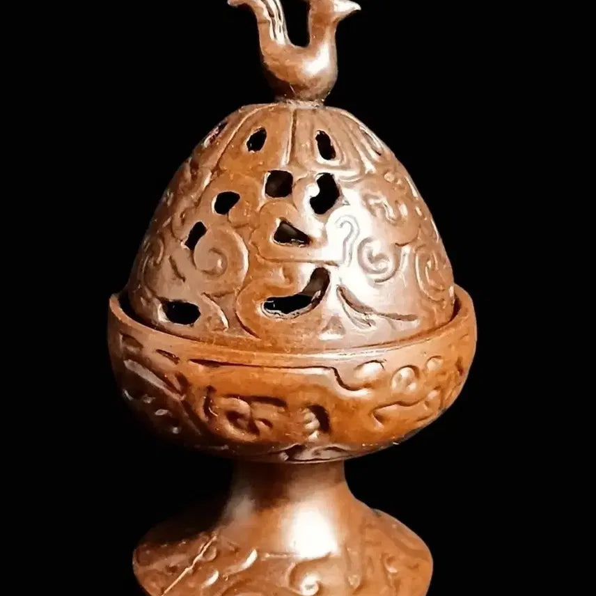[BUNJANG] Vintage Bronze Rooster Incense Burner / 빈티지 닭 장식 동 브론즈 향로