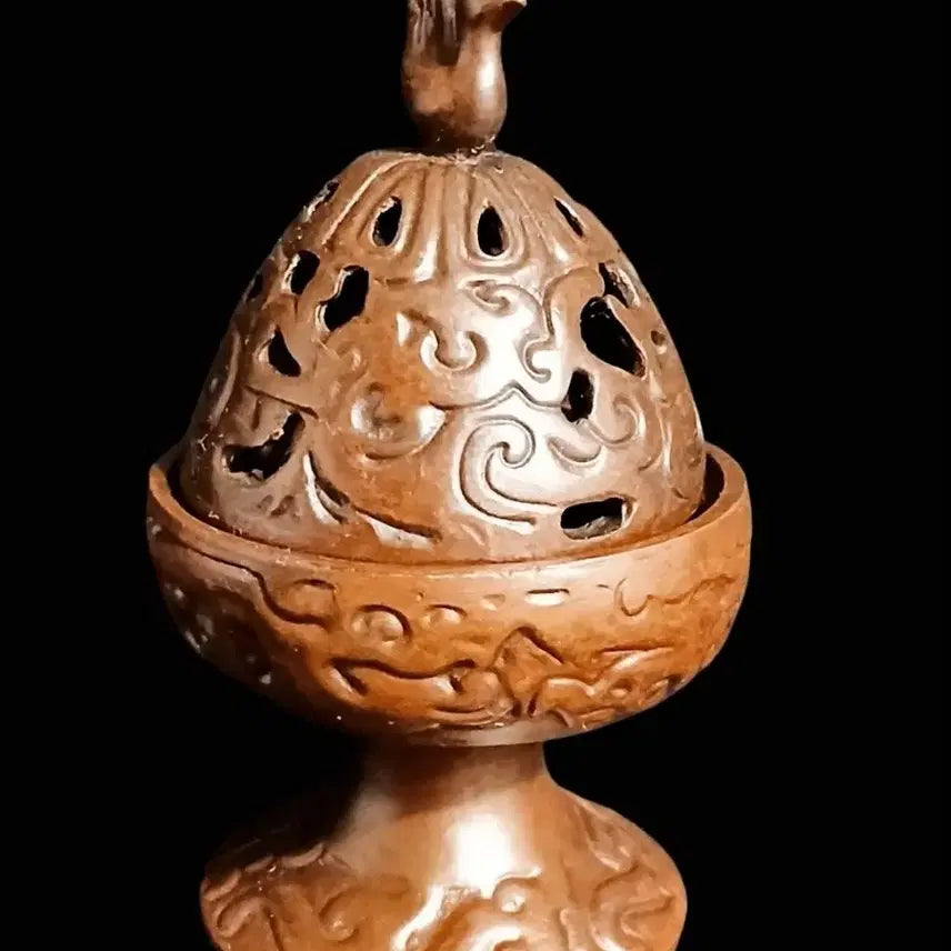 [BUNJANG] Vintage Bronze Rooster Incense Burner / 빈티지 닭 장식 동 브론즈 향로