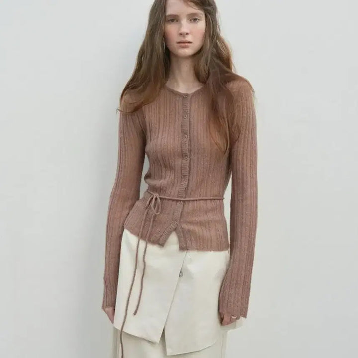 [BUNJANG] The Rowst Belted Pleated Cardigan / (새상품)더라우스트 벨티드 플리츠 가디건