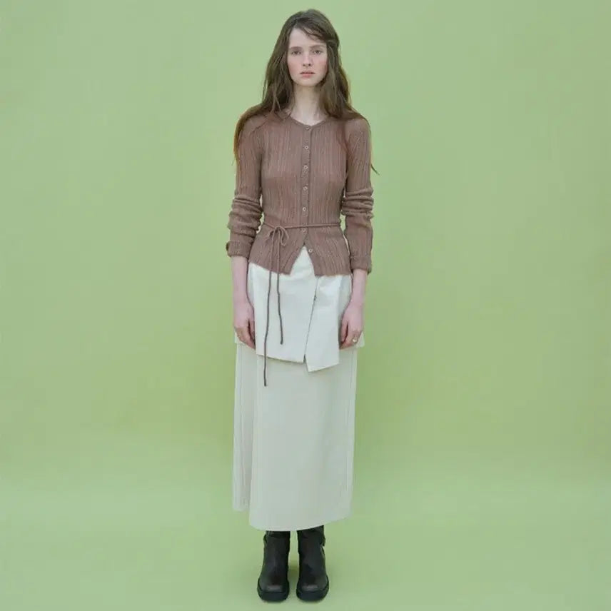 [BUNJANG] The Rowst Belted Pleated Cardigan / (새상품)더라우스트 벨티드 플리츠 가디건