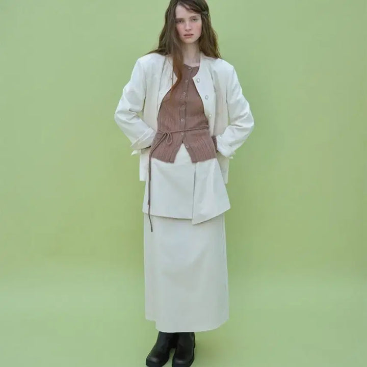 [BUNJANG] The Rowst Belted Pleated Cardigan / (새상품)더라우스트 벨티드 플리츠 가디건