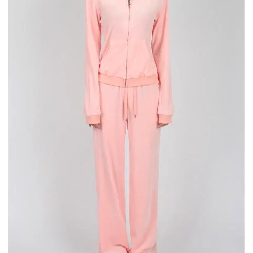 [BUNJANG] Pink Velvet Tracksuit Set / 핑크 벨벳 트레이닝 세트