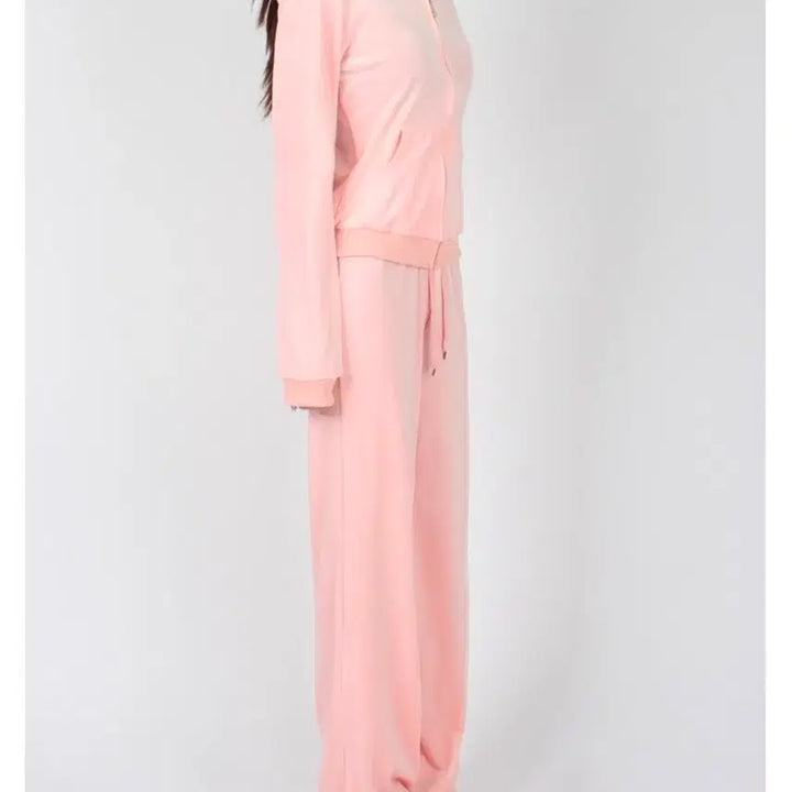 [BUNJANG] Pink Velvet Tracksuit Set / 핑크 벨벳 트레이닝 세트