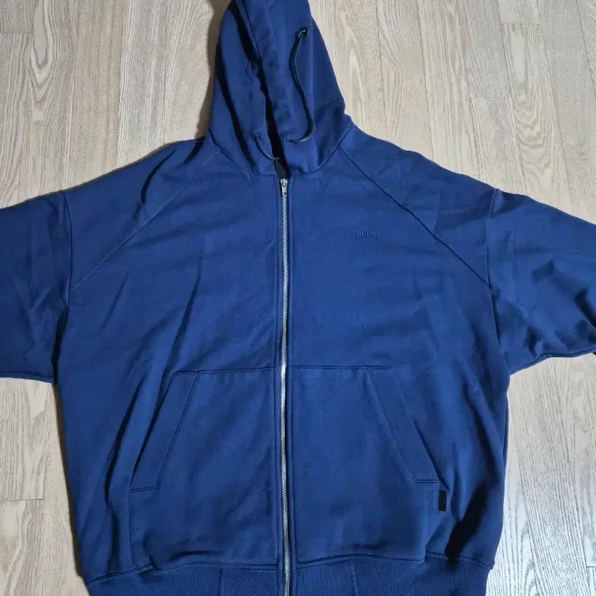 [BUNJANG] Juun.J Navy Hooded Zip-Up Hoodie / 준지 후드 집업