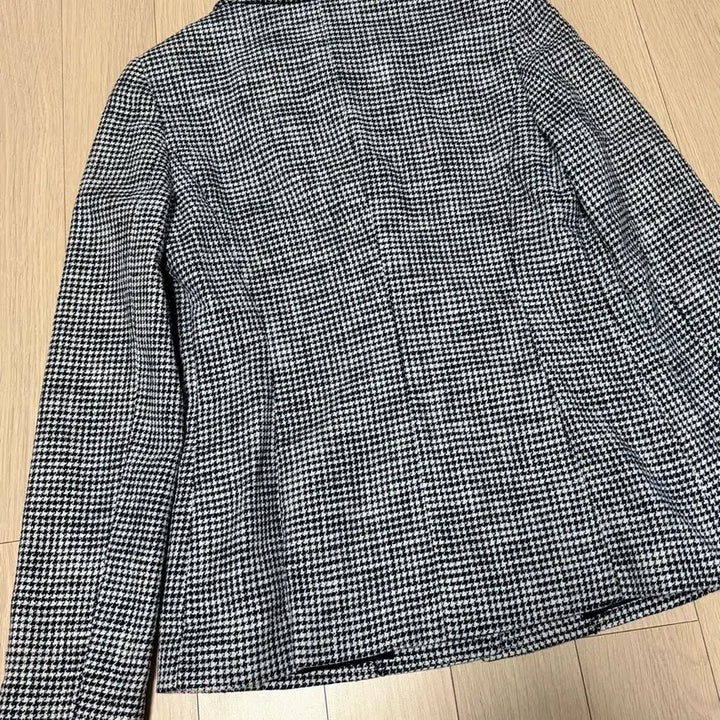 [BUNJANG] DeWL Houndstooth Check Blazer Jacket / 듀엘 하운드투스 체크 자켓 55 블랙블레이저정장금장단추버튼오피스룩출근룩
