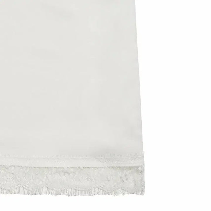 [BUNJANG] OVMOI Ivory Satin Lace Midi Skirt / 오브모아 OVMOI 새틴 레이스 미디 스커트 (아이보리)