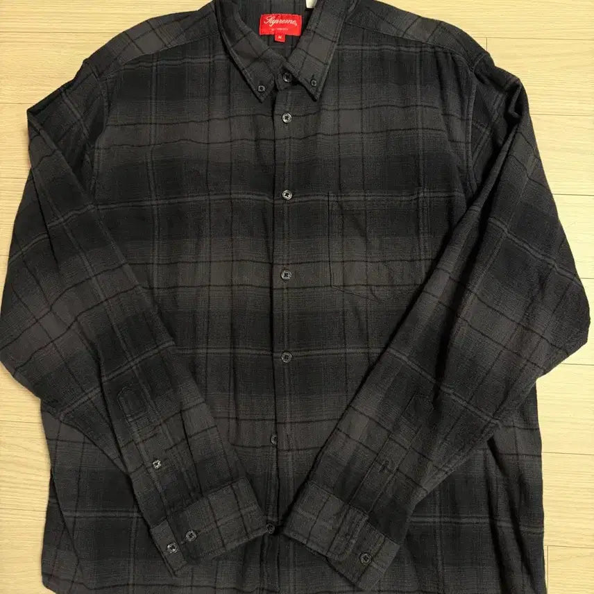[SOLD OUT] [M] 슈프림 블랙 체크 셔츠