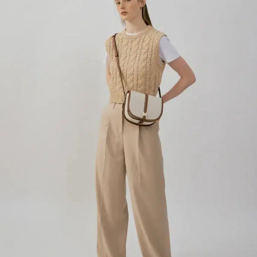 [BUNJANG] Polneua Classic Logo Pouch Bag Canvas Shoulder Bag / [새상품] 폴뉴아 클래식 로고 포쉬백 캔버스