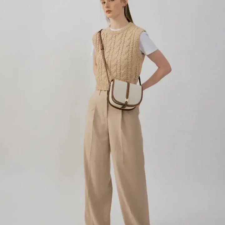 [BUNJANG] Polneua Classic Logo Pouch Bag Canvas Shoulder Bag / [새상품] 폴뉴아 클래식 로고 포쉬백 캔버스