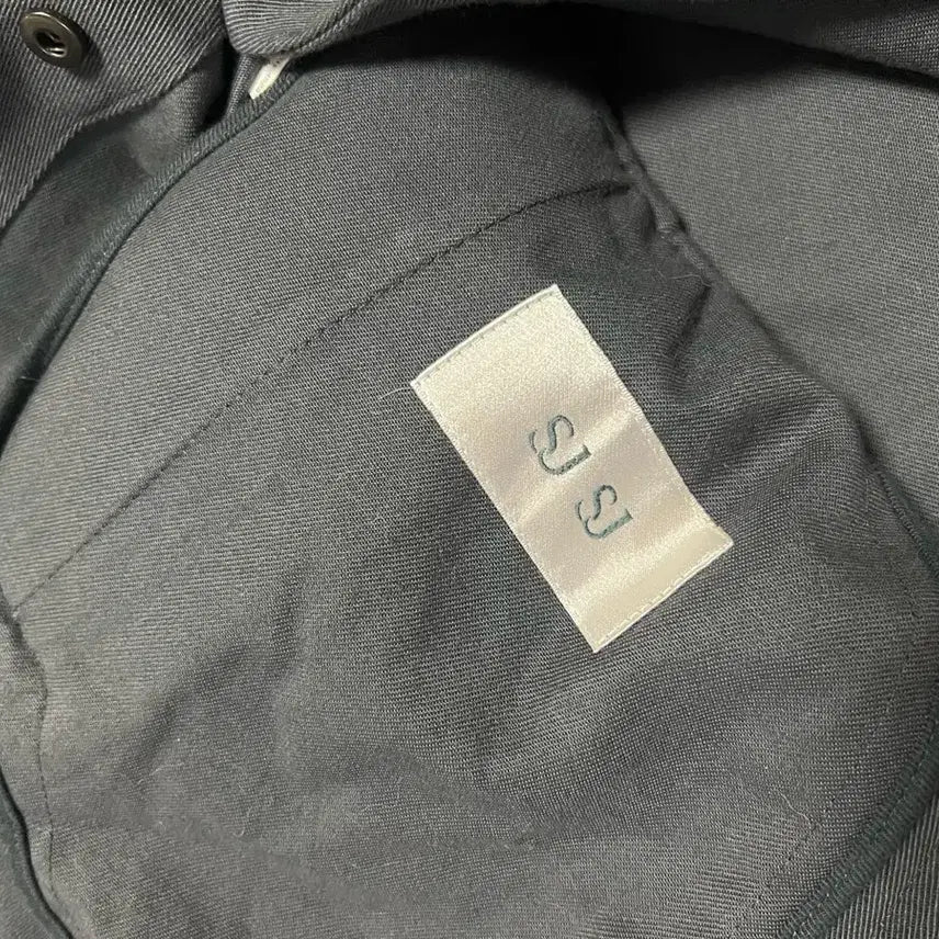 [BUNJANG] SJSJ Charcoal Cotton Hooded Safari Jacket / 한섬 SJSJ 백자수 후드 야상 점퍼 사파리 자켓 차콜 코튼 면 간절기