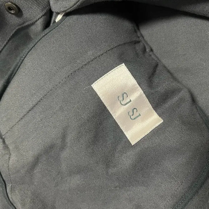 [BUNJANG] SJSJ Charcoal Cotton Hooded Safari Jacket / 한섬 SJSJ 백자수 후드 야상 점퍼 사파리 자켓 차콜 코튼 면 간절기