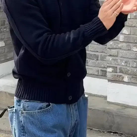 [BUNJANG] Stone Island Lambswool Knit Cardigan L / 스톤 아일랜드 램스울 니트 가디건 L