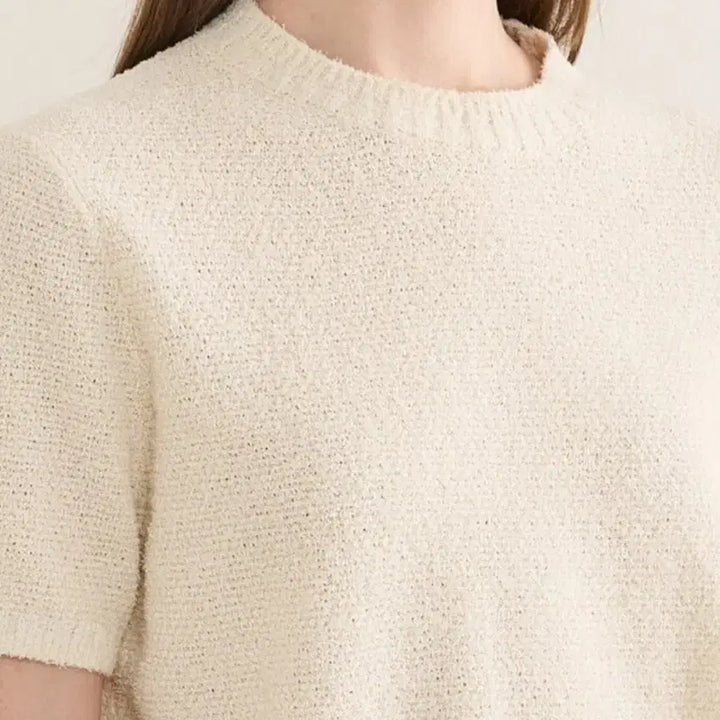 [BUNJANG] Hansome The Cashmere Terry Half Sleeve Knit Top / 한섬 더 캐시미어 테리 하프 슬리브 니트 탑