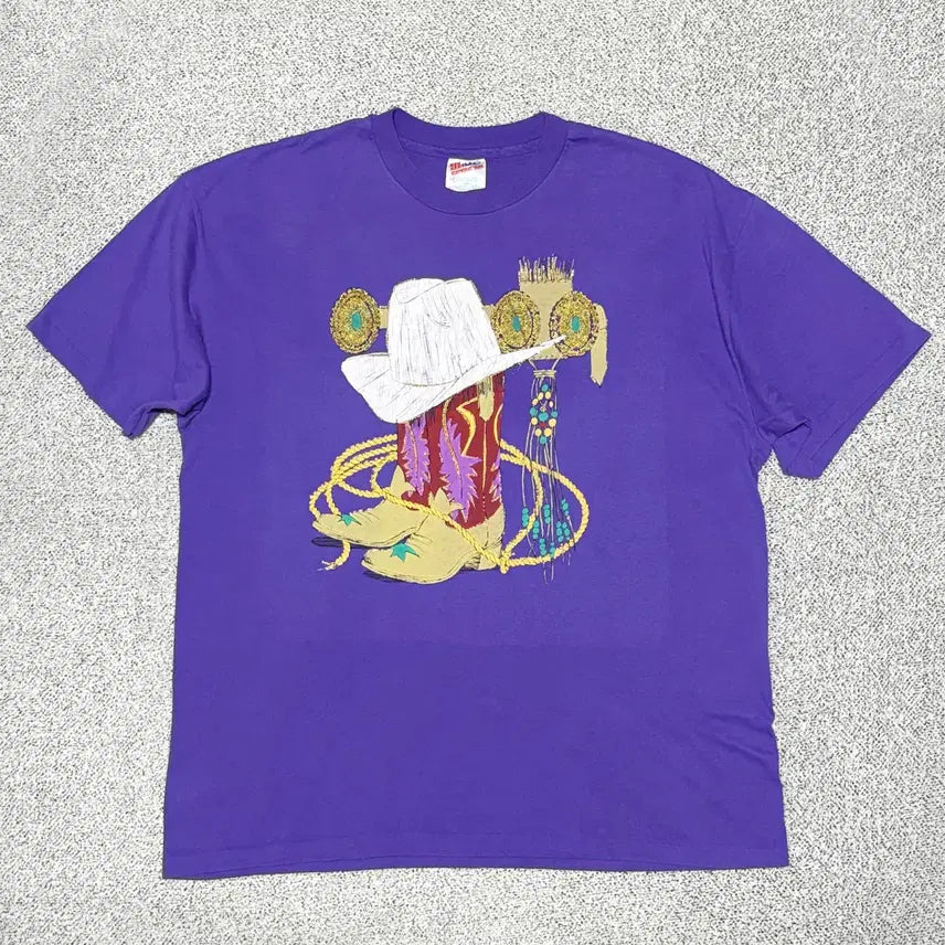 [BUNJANG] Hanes Cowboy Vintage T-shirt / XL)90s 헤인즈 빈티지 카우보이 티셔츠 Made in USA