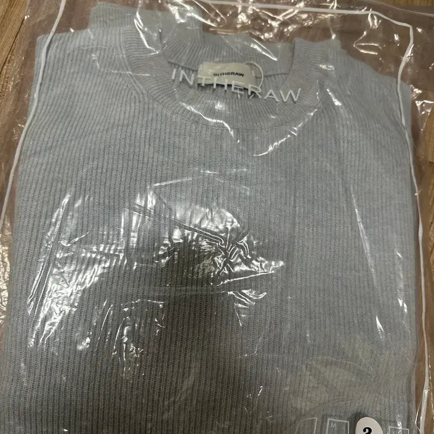[BUNJANG] In The Row Cotton Crew Neck Knit Sweater / [3] 인더로우 코튼 립 니트 크루넥 블루멜란지