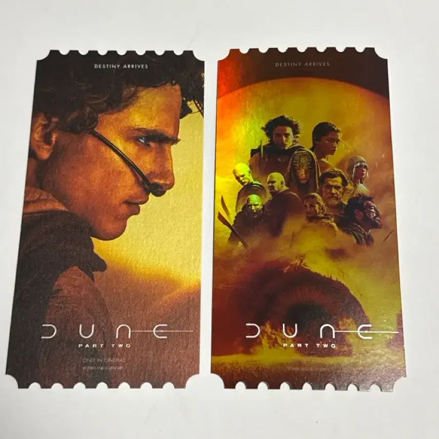 [BUNJANG] Dune 2 Original Ticket Set / 듄2 오리지널 티켓 오티 2종 세트