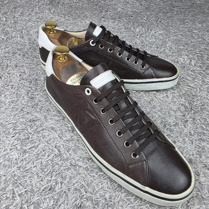 [SOLD OUT] 정품] Zegna 제냐 레더 스니커즈 EU7/260 상태 좋음