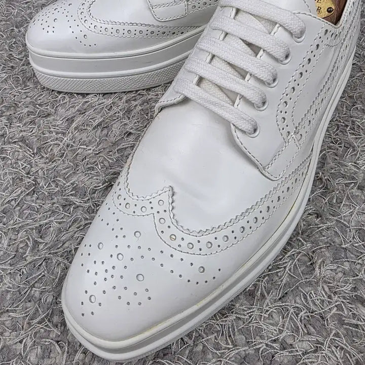 [BUNJANG] PRADA White Leather Clipper EU37 Platform Shoes / 정품] PRADA 프라다 화이트 레더 클리퍼 EU37/240 실착용 5회