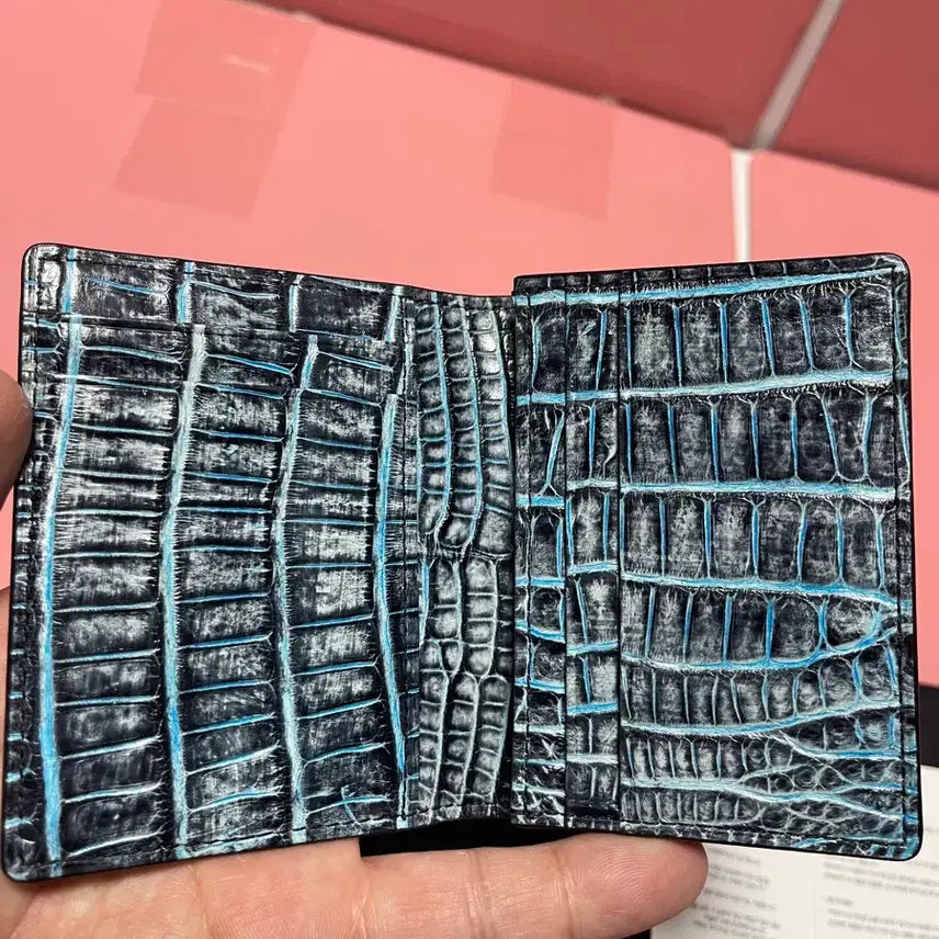 [BUNJANG] Infinito Crocodile Leather Card Wallet / 인피니토 악어 카드지갑