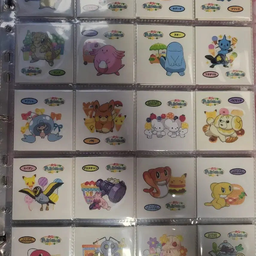 [BUNJANG] Pokemon Japanese Tebuseal Sticker Set / 포켓몬 일본 띠부씰 일판씰