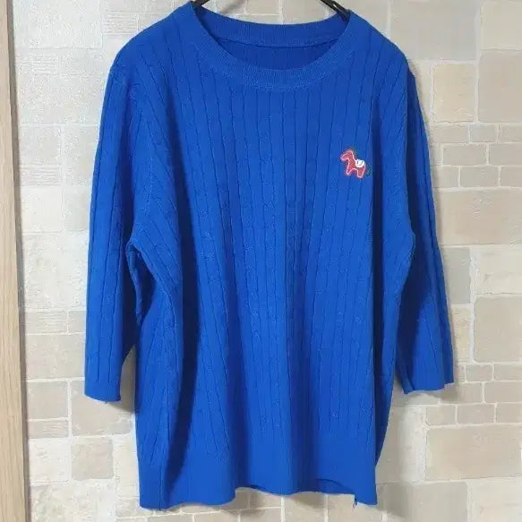[SOLD OUT] 여성 예쁜7부파랑니트(새옷)