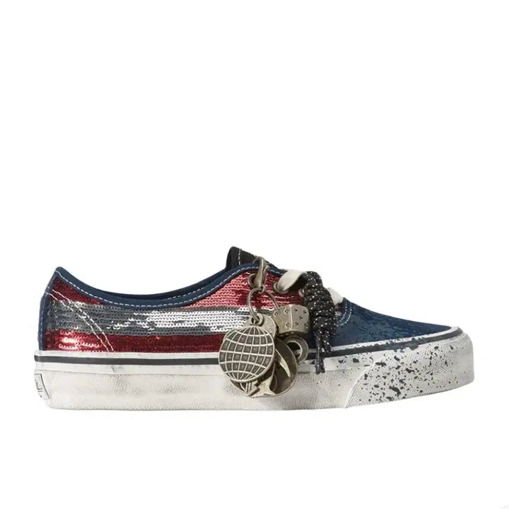 [BUNJANG] Vans LX Authentic 44 Red/Navy Sneakers 270 / 반스 LX 어센틱 44 참스 레드/네이비 스니커즈 270
