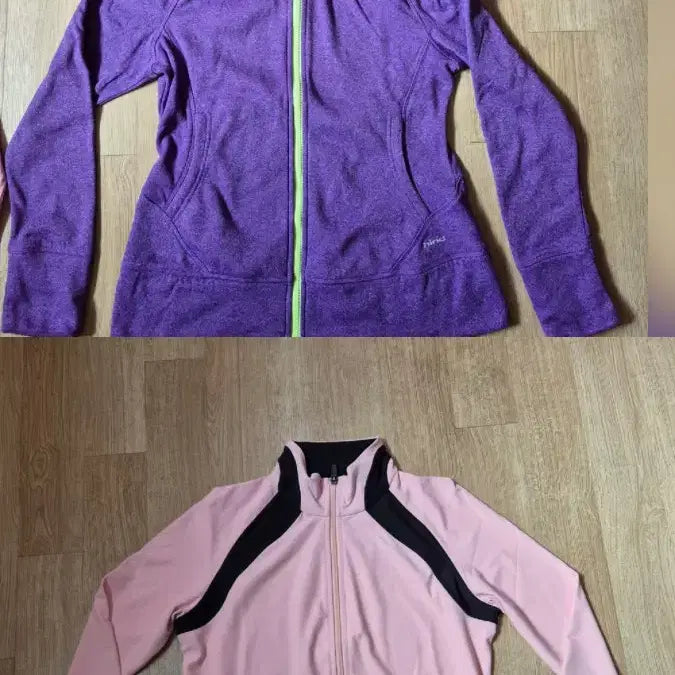 [BUNJANG] Purple Hoodie &amp; Pink Zip-Up Set / (새상품)미국구매 보라색 후드집업과 핑크 긴팔 집업 2개 세트판매
