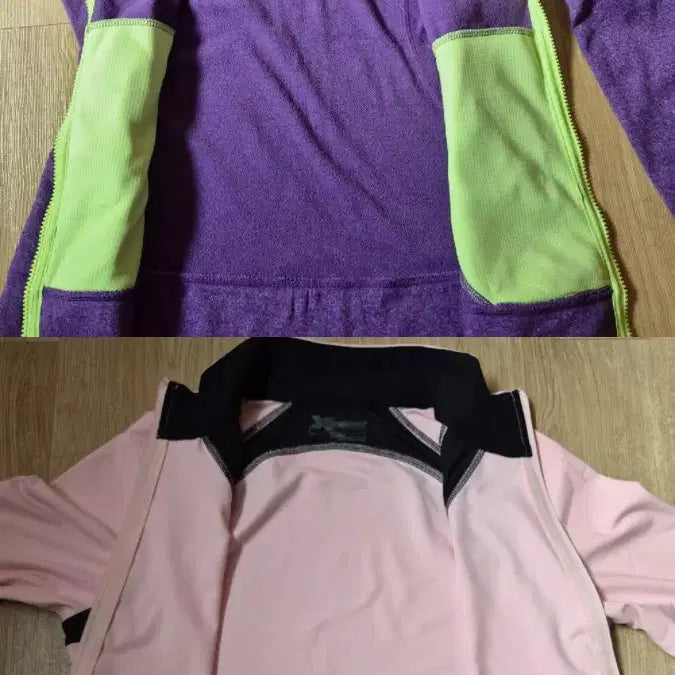[BUNJANG] Purple Hoodie &amp; Pink Zip-Up Set / (새상품)미국구매 보라색 후드집업과 핑크 긴팔 집업 2개 세트판매