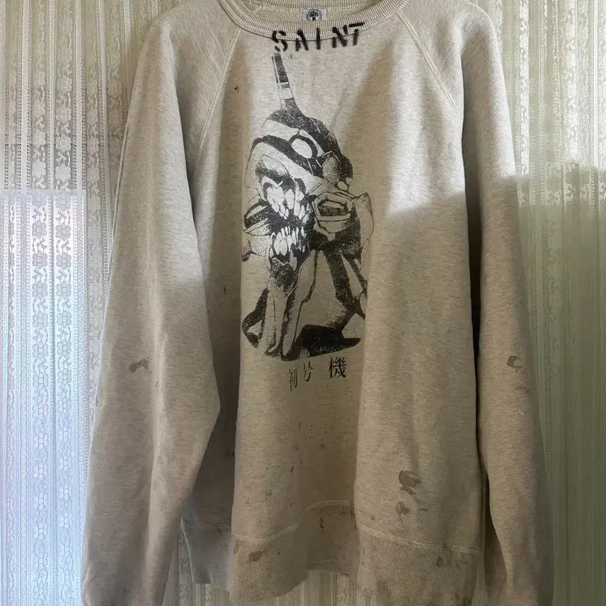 [BUNJANG] Saint Michael Evangelion Sweatshirt XL / 세인트미카엘 에반게리온 스웻 xl