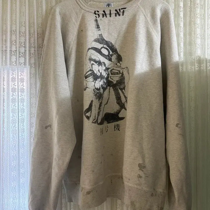 [BUNJANG] Saint Michael Evangelion Sweatshirt XL / 세인트미카엘 에반게리온 스웻 xl