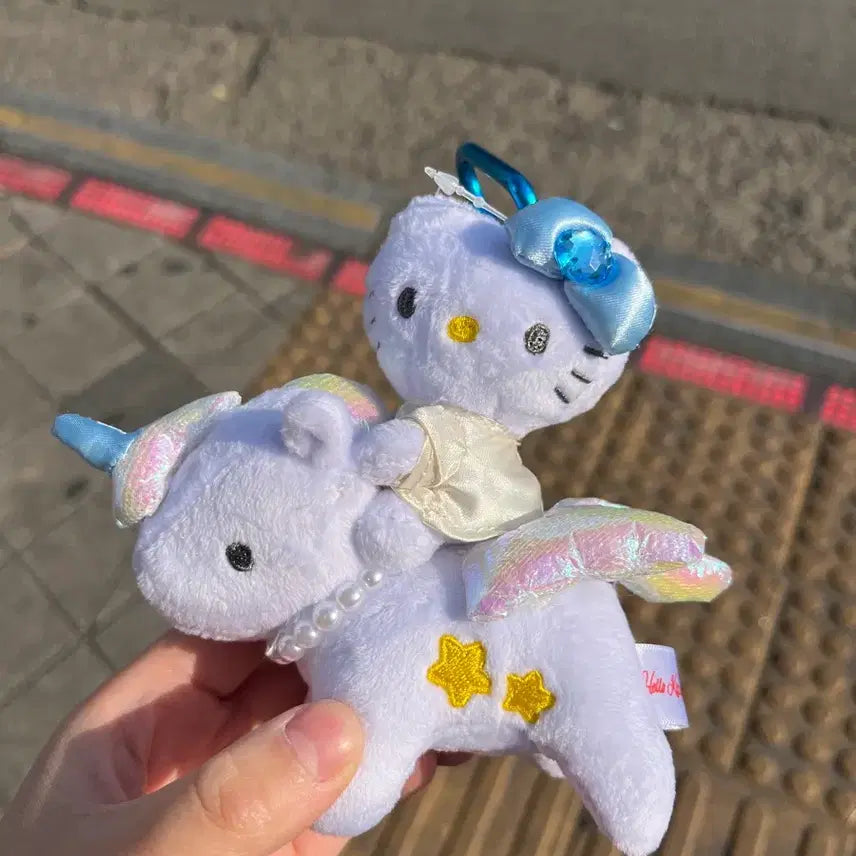 [BUNJANG] Sanrio Hello Kitty Unicorn Keychain Plush Doll / 산리오헬로키티 유니콘 키링 인형