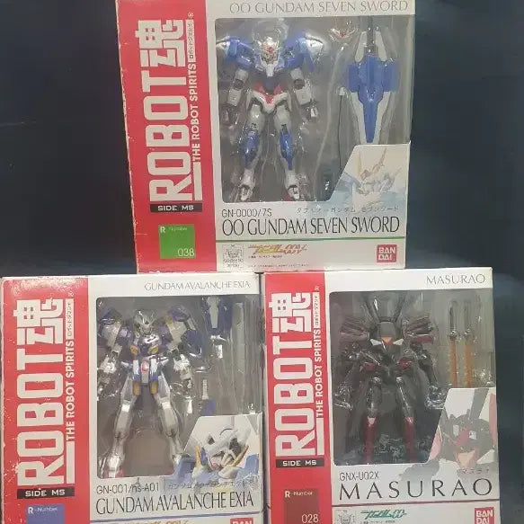 [BUNJANG] Robot Spirits Gundam 00 Avalanche Exia, Seven Sword, Masurao Bundle Set (Opened) / 할인,건담,로봇혼,더블오,엑시아,아발란체,세븐소드,마스라오,개봉