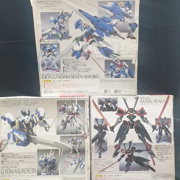 [BUNJANG] Robot Spirits Gundam 00 Avalanche Exia, Seven Sword, Masurao Bundle Set (Opened) / 할인,건담,로봇혼,더블오,엑시아,아발란체,세븐소드,마스라오,개봉