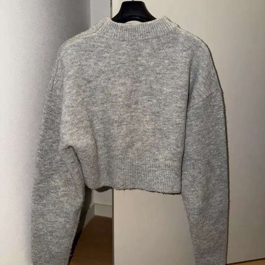 [BUNJANG] ZARA Gray Crop Knit Sweater / 자라 크롭 회색 니트