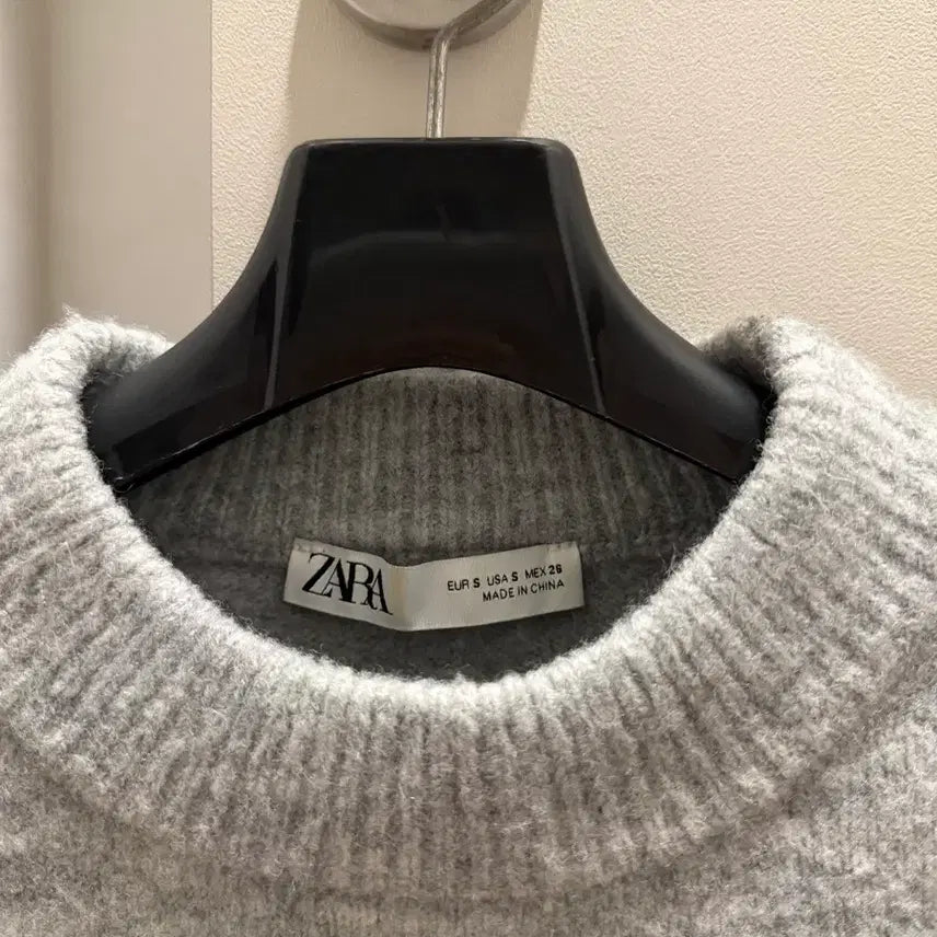 [BUNJANG] ZARA Gray Crop Knit Sweater / 자라 크롭 회색 니트